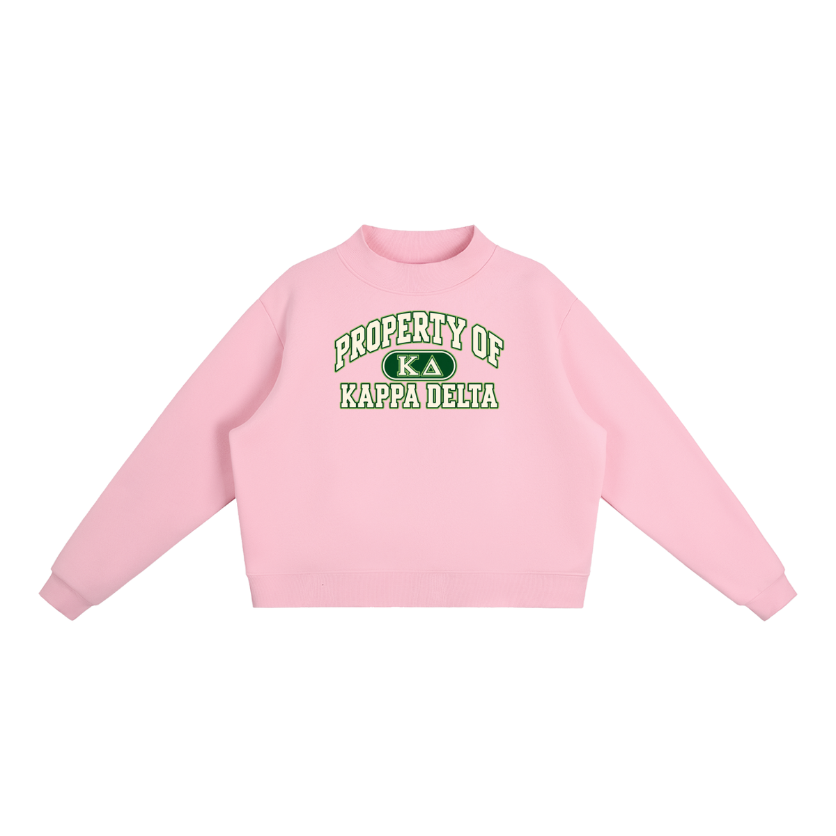 Kappa Delta Essential Fleece Mock-Neck Crew Sweatshirt