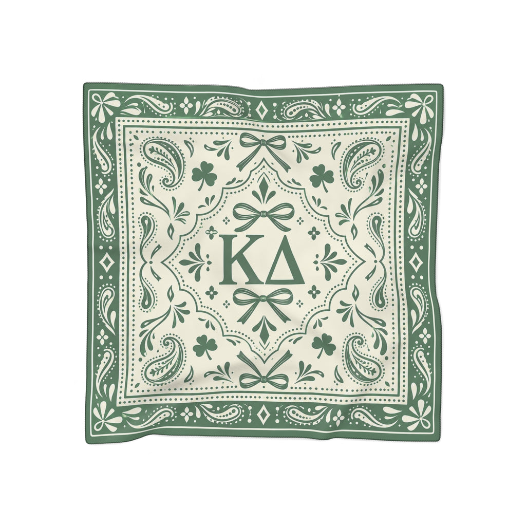 Kappa Delta Green Paisley Bandana Scarf