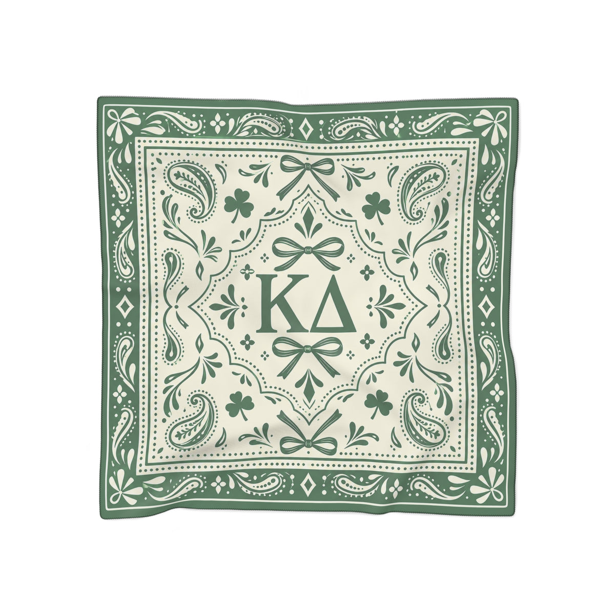 Kappa Delta Green Paisley Bandana Scarf
