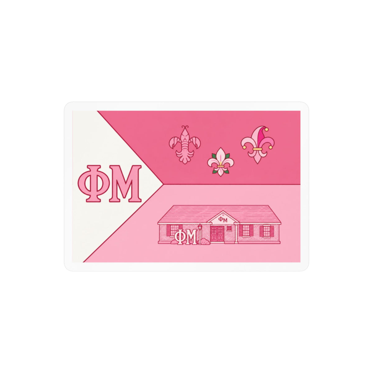 Phi Mu Acadian Flag Kiss-Cut Vinyl Decals
