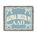 Alpha Delta Pi Sorority Woven Blanket