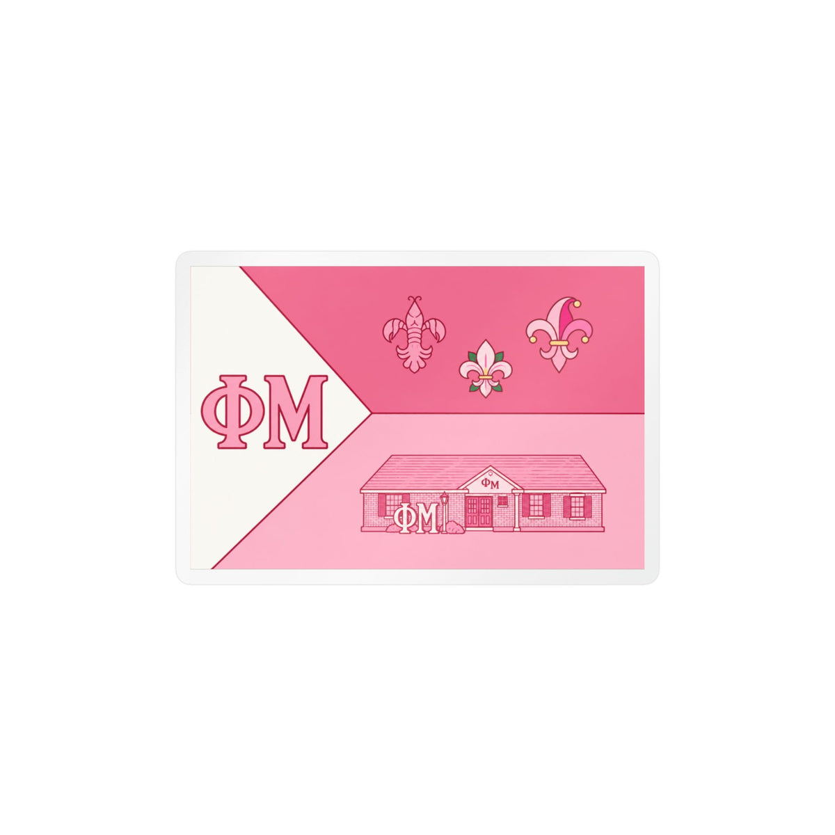 Phi Mu Acadian Flag Kiss-Cut Vinyl Decals