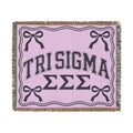 Tri Sigma Woven Blanket | Sorority Throw