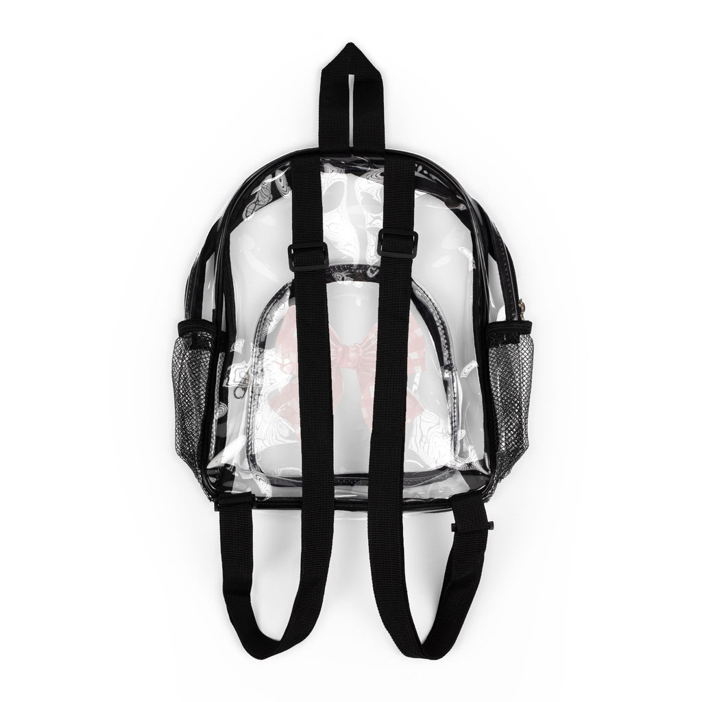Gingham Bow Clear Stadium Backpack