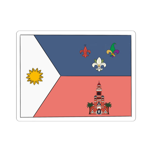 Acadian Flag Kiss-Cut Sticker