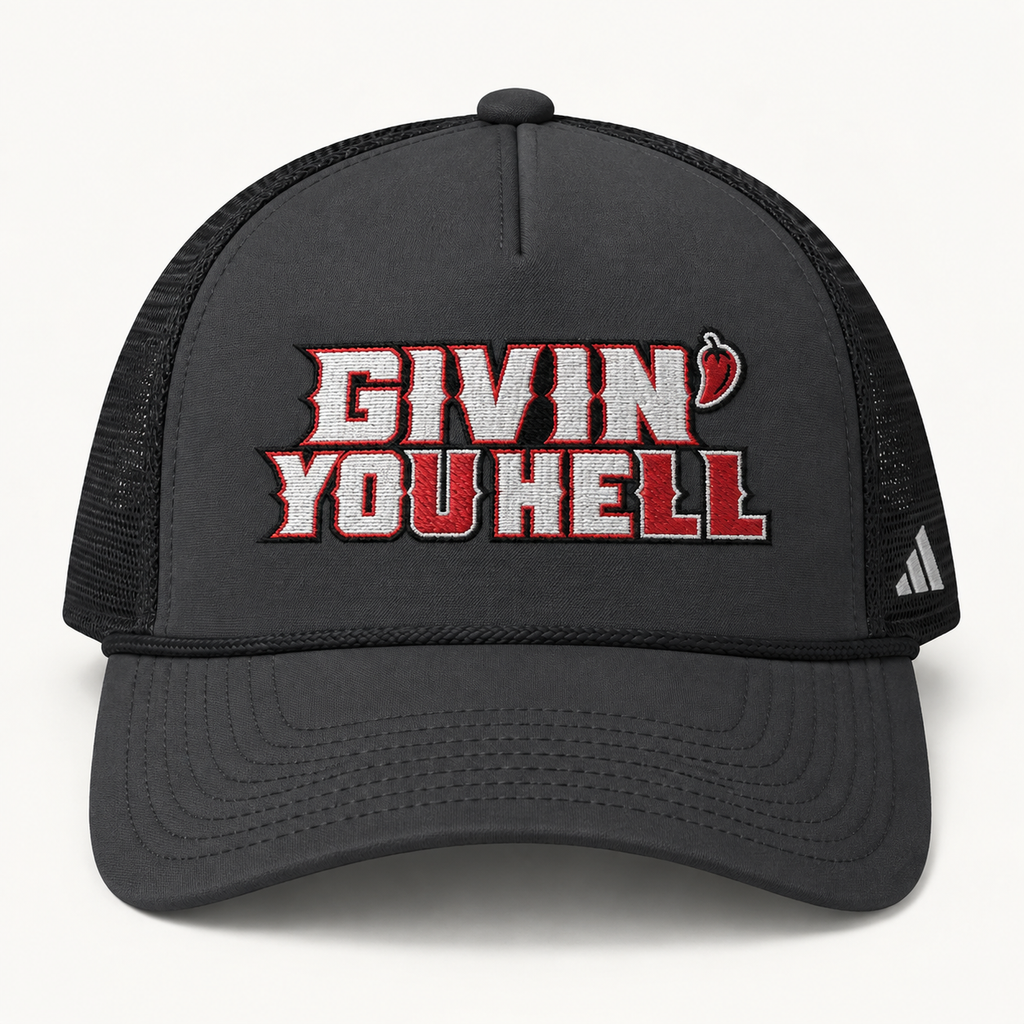 Givin' You Hell-  Embroidered Adidas Trucker Hat
