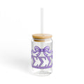 Tri Sigma Ribbon Sipper Glass 16oz