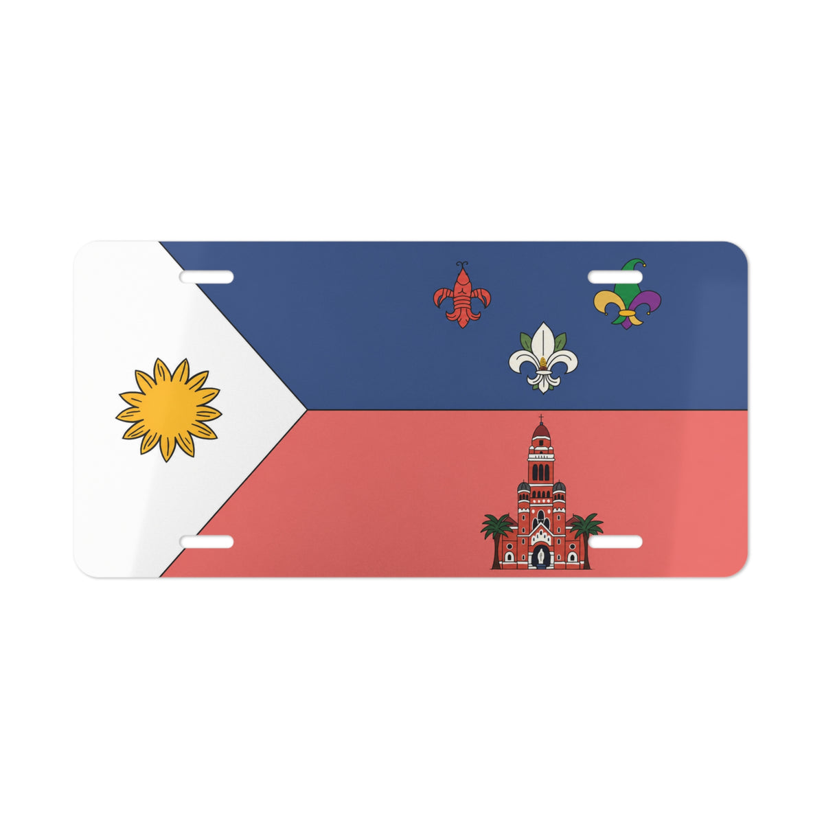Acadian Flag Vanity Plate