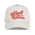 Smell the Realuxses Embroidered Cap – Retro Script Rose Baseball Hat