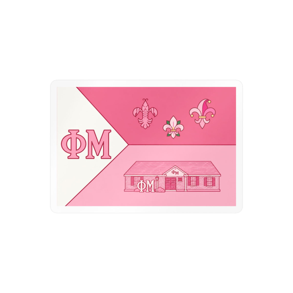 Phi Mu Acadian Flag Kiss-Cut Vinyl Decals