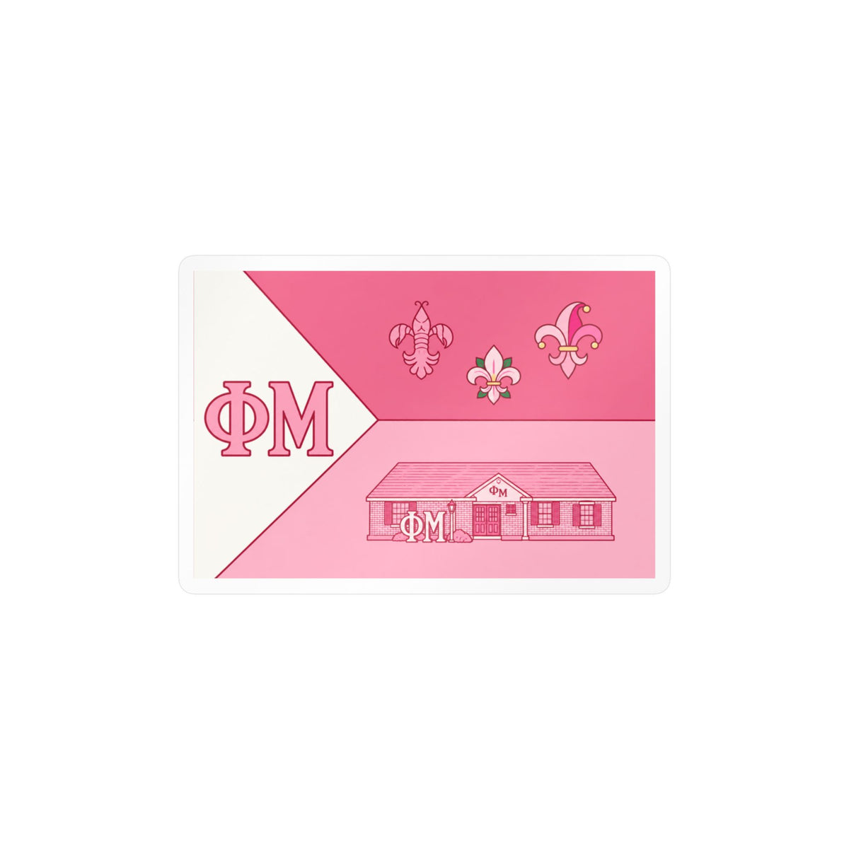 Phi Mu Acadian Flag Kiss-Cut Vinyl Decals
