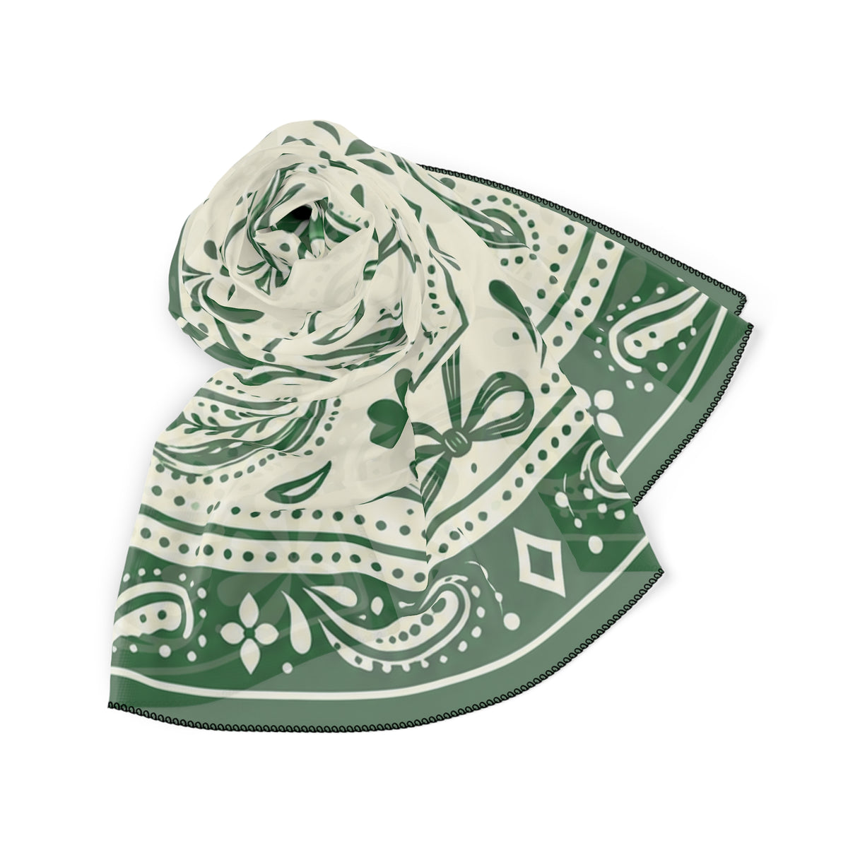 Kappa Delta Green Paisley Bandana Scarf