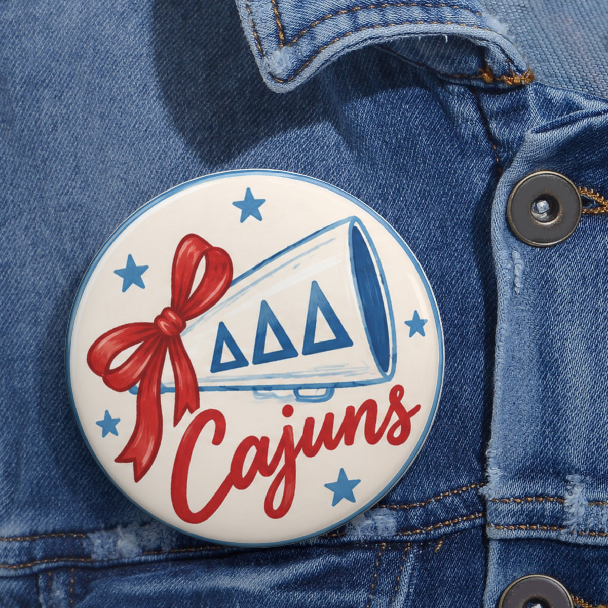 Cajuns Cheer Pin Button