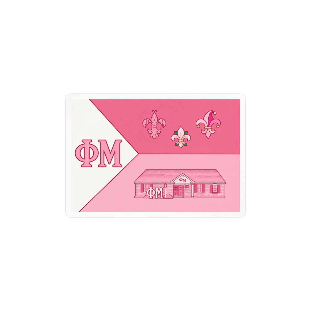Phi Mu Acadian Flag Kiss-Cut Vinyl Decals