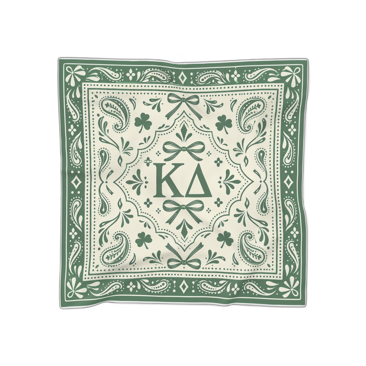 Kappa Delta Green Paisley Bandana Scarf