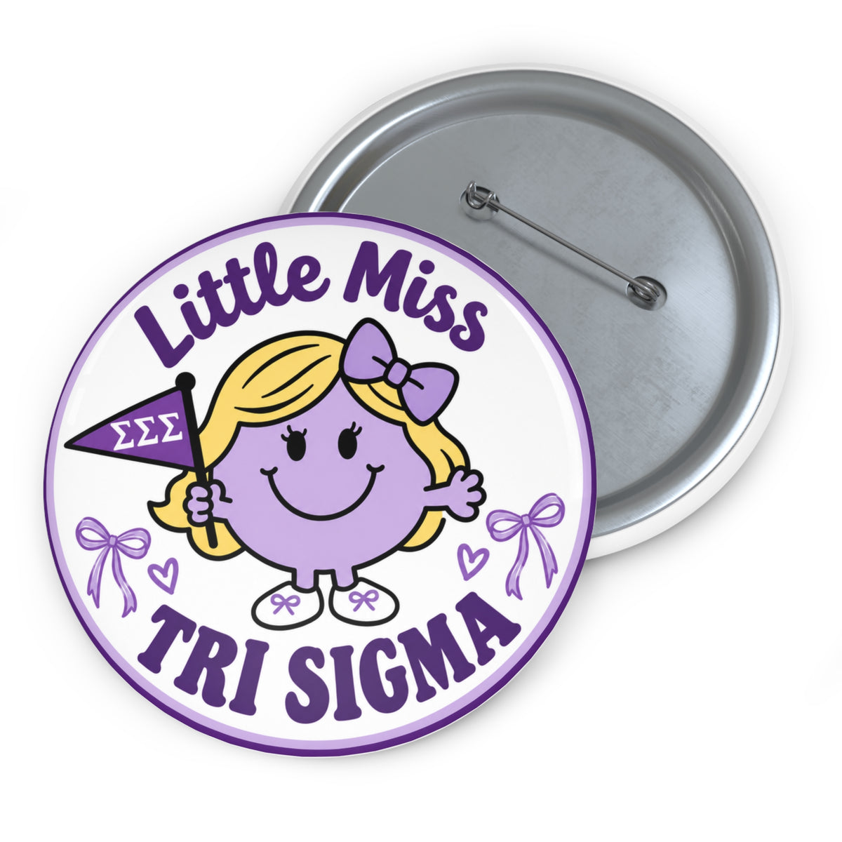 Tri Sigma Little Miss Pin Button