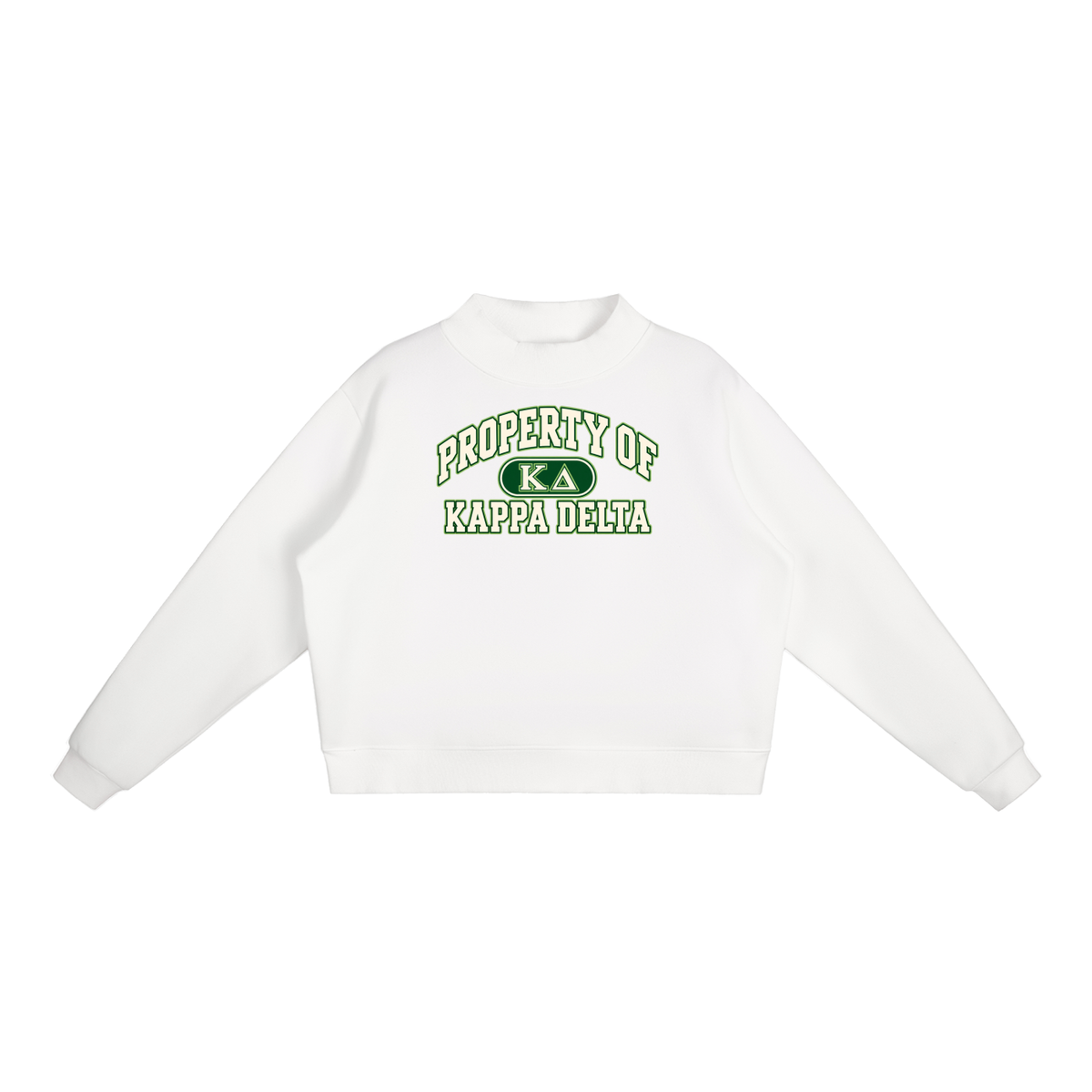 Kappa Delta Essential Fleece Mock-Neck Crew Sweatshirt